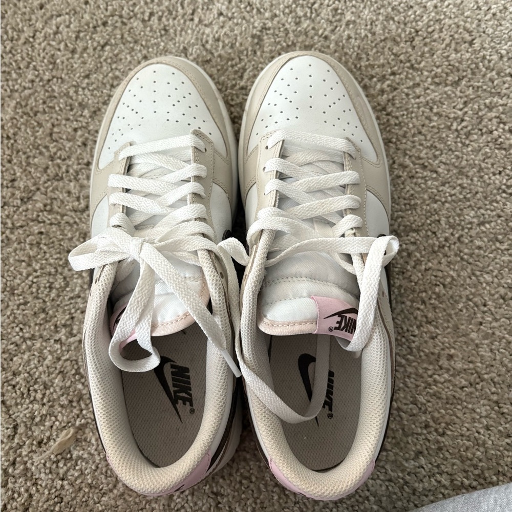 Nike Women's White and Pink Sneakers